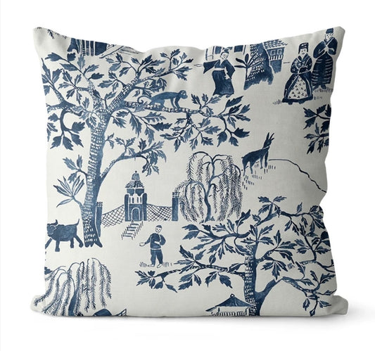 Traditional French Toile De Jouy Cushion Cover