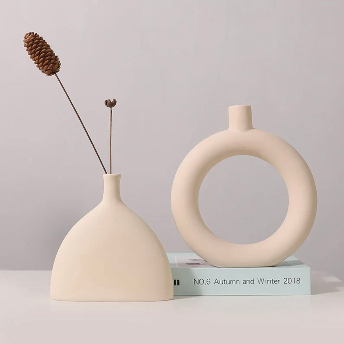 Nordic Hollow Ceramic Vase