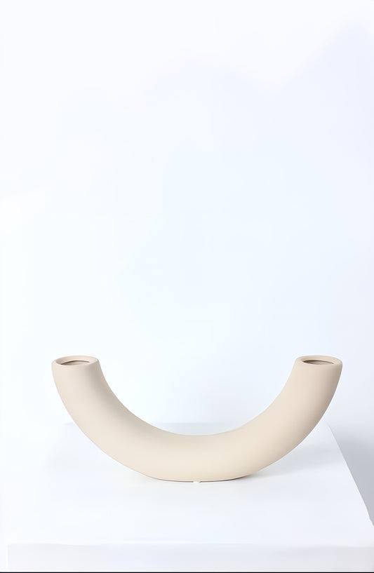White Sand Ceramic Vase